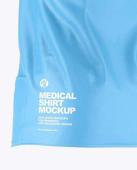 Medical Shirt Mockup   Back Half Side View PSD #1