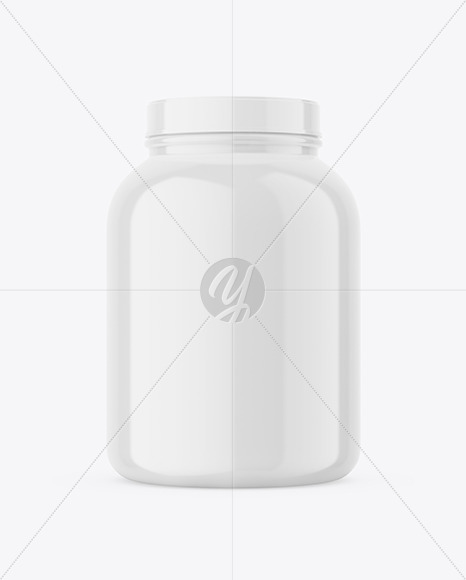 Glossy Protein Jar Mockup PSD #1