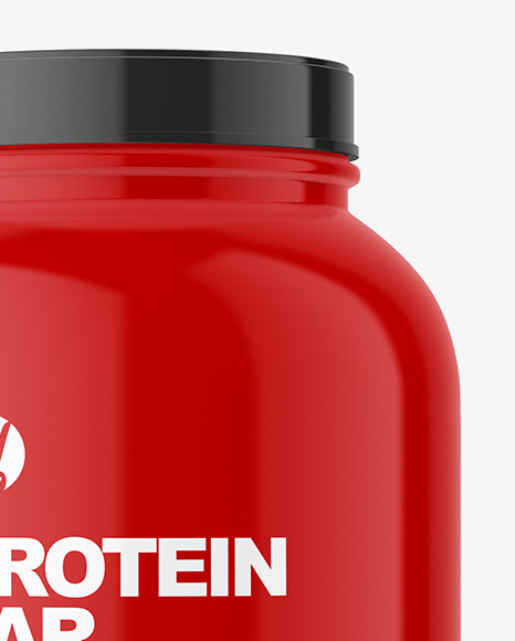 Glossy Protein Jar Mockup PSD #4