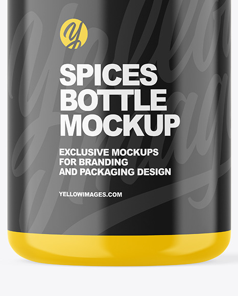 Glossy Plastic Spices Bottle Mockup PSD #1