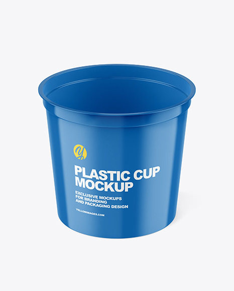 Glossy Plastic Cup Mockup PSD #2