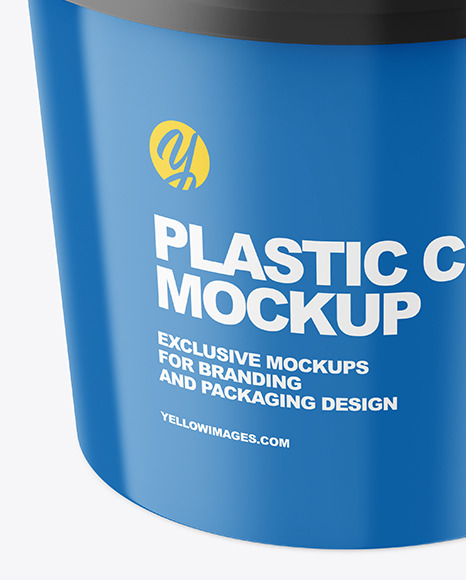 Glossy Plastic Cup Mockup PSD #6