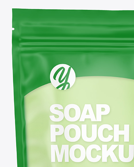 Frosted Plastic Pouch w  Liquid Soap Mockup PSD #1