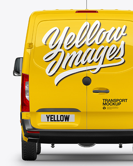 Panel Van Mockup   Back View PSD #4