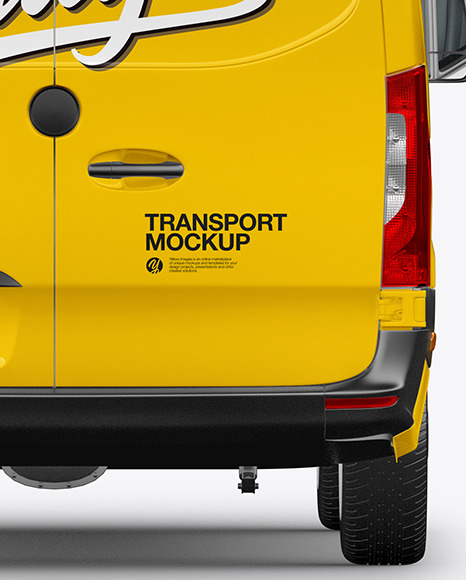 Panel Van Mockup   Back View PSD #2
