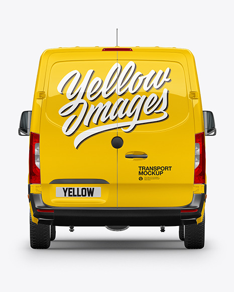 Panel Van Mockup - Back View