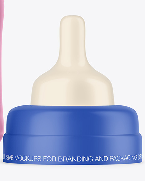 Matte Metallic Baby Bottle Mockup PSD #7