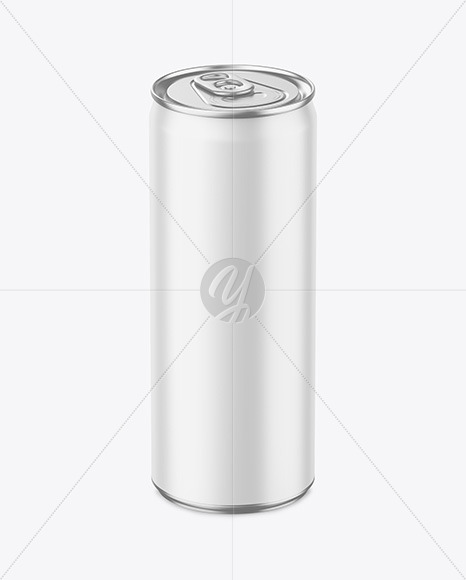 250ml Metallic Drink Can w  Matte Finish Mockup PSD #3