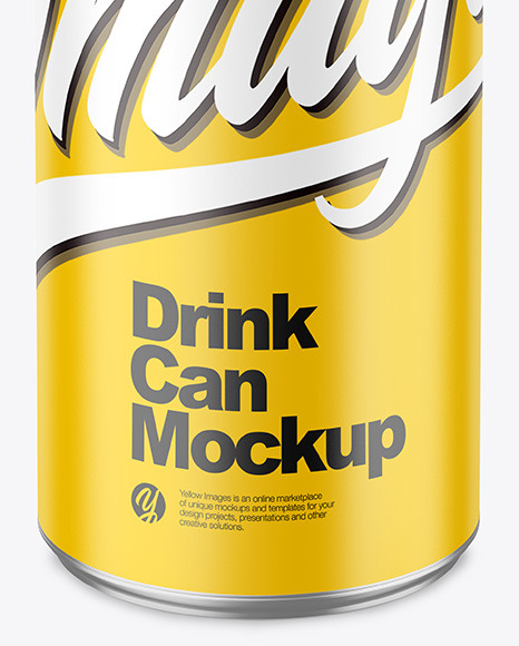 250ml Metallic Drink Can w  Matte Finish Mockup PSD #5