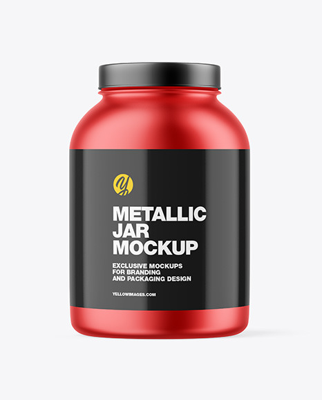 Matte Metallic Jar Mockup
