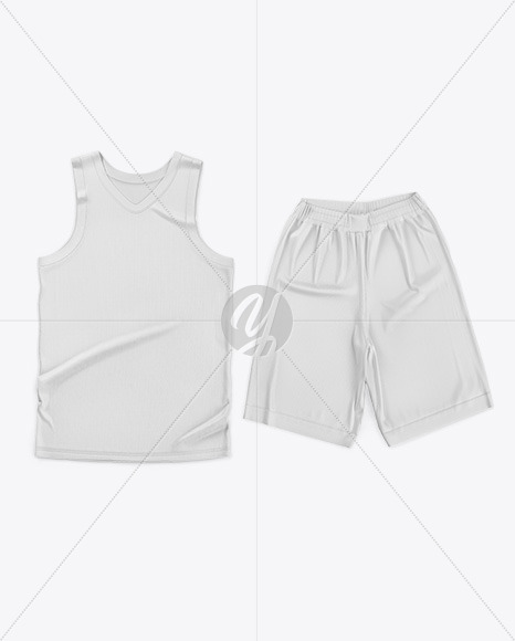 Basketball Kit Mockup   Top View PSD #1