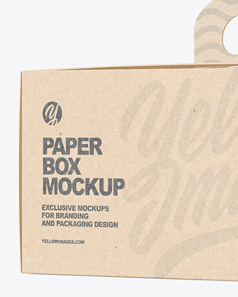 Kraft Paper Box Mockup PSD #2
