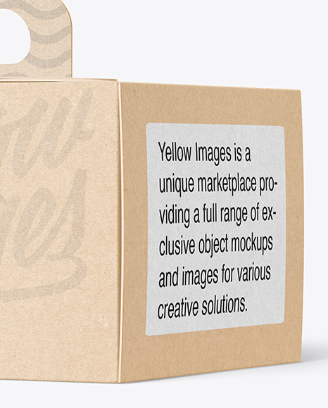 Kraft Paper Box Mockup PSD #1