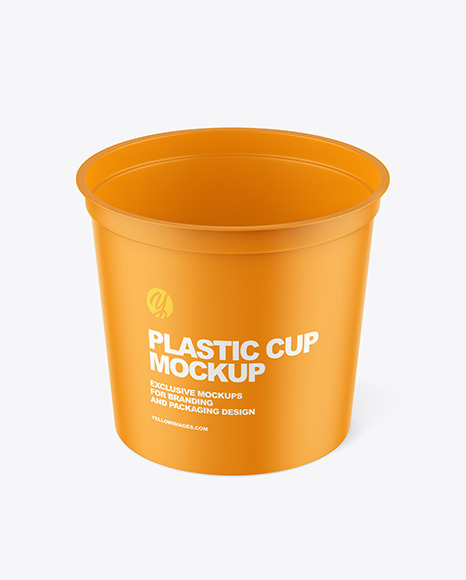 Matte Plastic Cup Mockup PSD #2