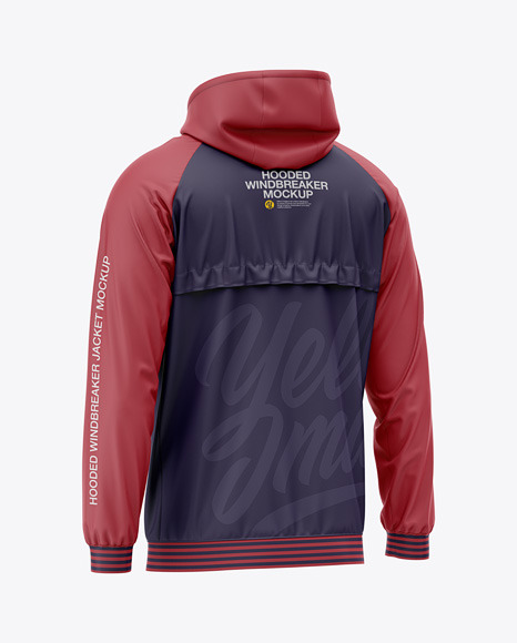 Hooded Windbreaker Mockup outdoor 11909