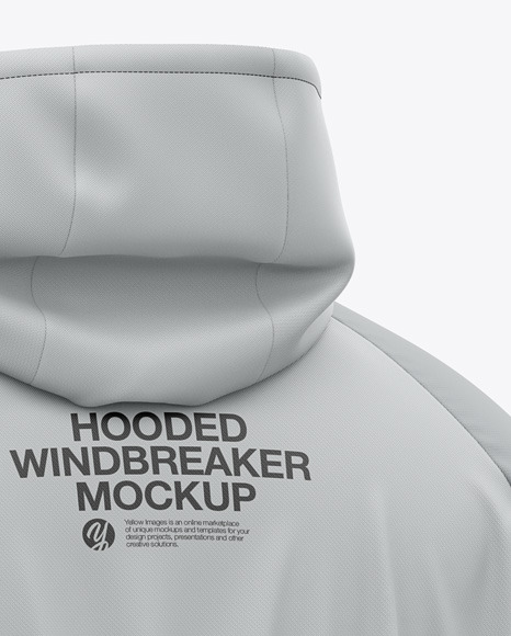 Hooded Windbreaker Mockup hood 11905