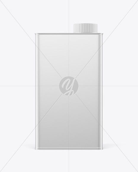 Matte Metallic Tin Can with Plastic Cap Mockup PSD #3