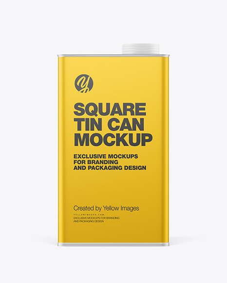 Matte Metallic Tin Can with Plastic Cap Mockup PSD #2