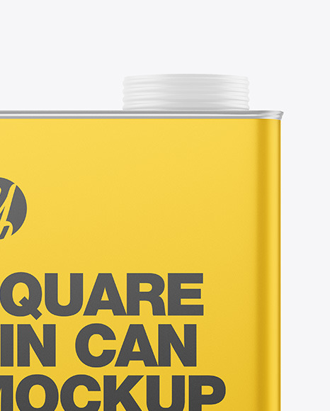 Matte Metallic Tin Can with Plastic Cap Mockup PSD #6