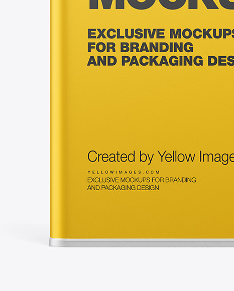 Matte Metallic Tin Can with Plastic Cap Mockup PSD #7