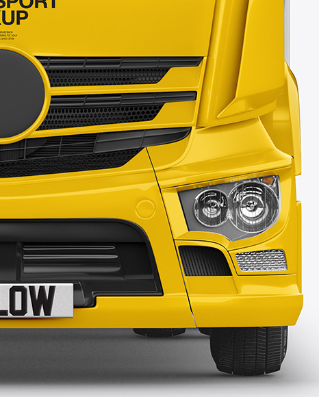 Box Truck Mockup   Front View PSD #2