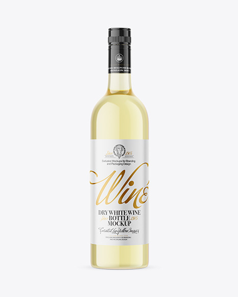 White Wine Bottle Mockup