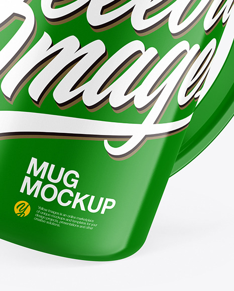 Glossy Mug w  Coffee Splash Mockup PSD #1