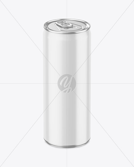 250ml Metallic Drink Can w  Glossy Finish Mockup PSD #3