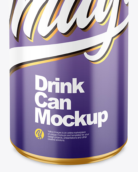 250ml Metallic Drink Can w  Glossy Finish Mockup PSD #6