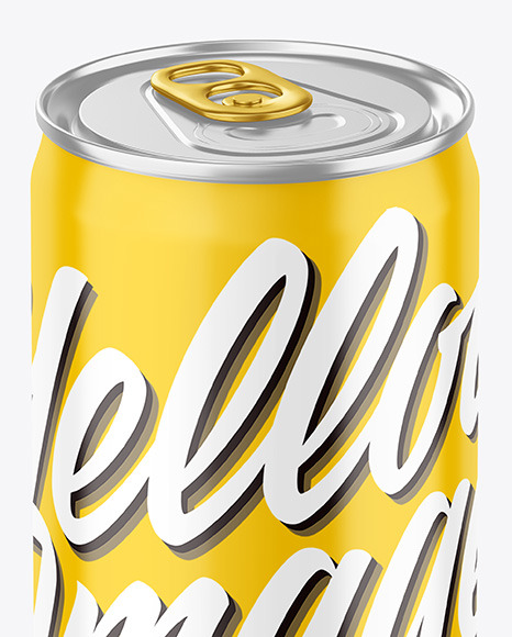 250ml Metallic Drink Can w  Glossy Finish Mockup PSD #7