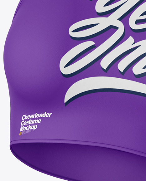 Cheerleader Costume Mockup – Front View PSD #1