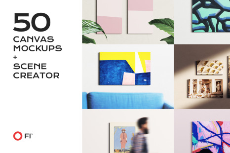50 canvas mockup bundle creator kit