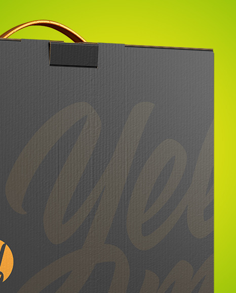 Cardboard Box with Handle Mockup handle 89087