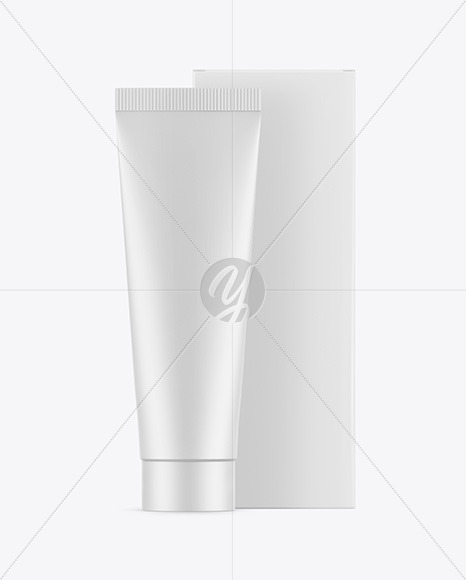 Matte Cosmetic Tube w  Box Mockup PSD #3