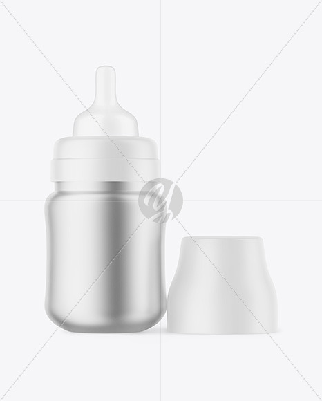 Matte Metallic Baby Bottle Mockup PSD #3