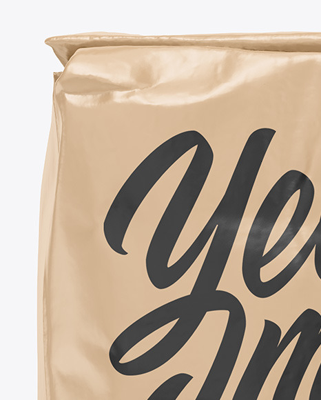 Glossy Kraft Bag Mockup PSD #2