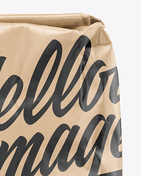 Glossy Kraft Bag Mockup PSD #1