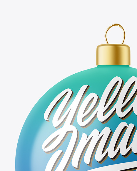 Matte Christmas Ball Mockup PSD #2