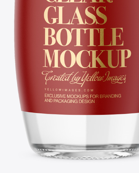 Clear Glass Bottle Mockup PSD #6