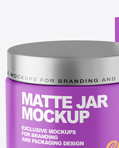 Matte Cosmetic Jar with Paper Box Mockup PSD #2