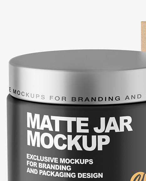 Matte Cosmetic Jar with Kraft Paper Box Mockup PSD #2
