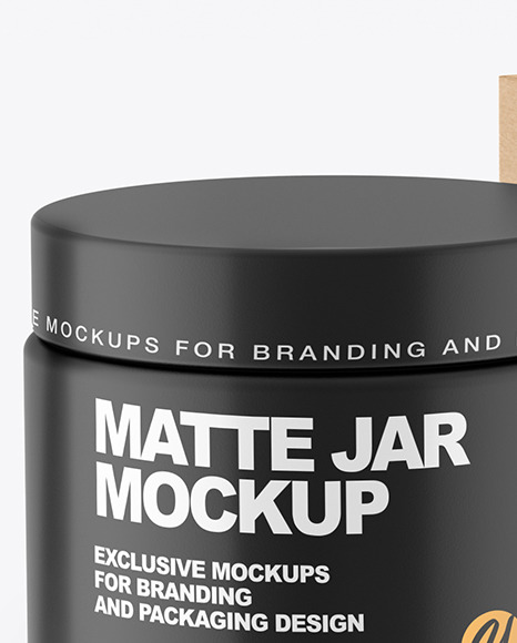 Matte Cosmetic Jar with Kraft Paper Box Mockup PSD #1