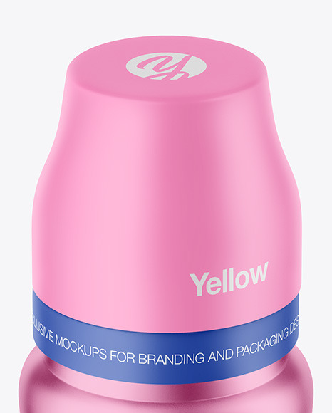 Matte Metallic Baby Bottle Mockup PSD #1