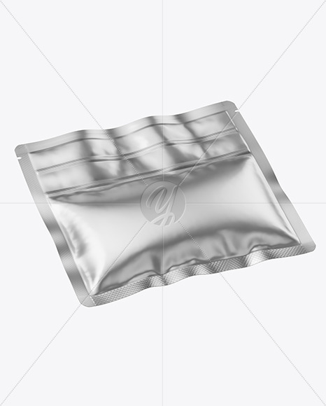 Glossy Metallic Pouch Mockup PSD #3
