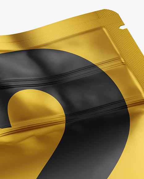 Glossy Metallic Pouch Mockup PSD #1