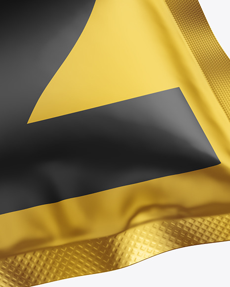 Glossy Metallic Pouch Mockup PSD #6
