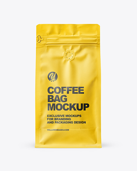 Matte Coffee Bag Mockup PSD #2