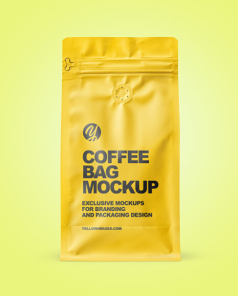 Matte Coffee Bag Mockup PSD #7