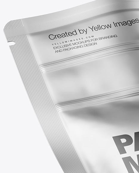 Matte Metallic Pouch Mockup PSD #2