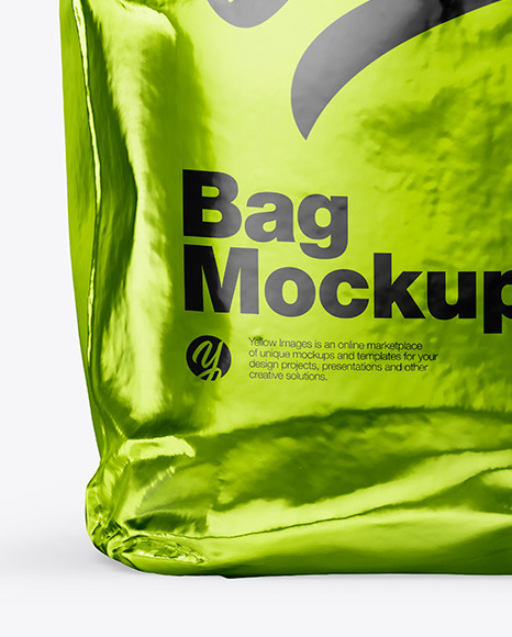 Glossy Metallic Bag Mockup PSD #6